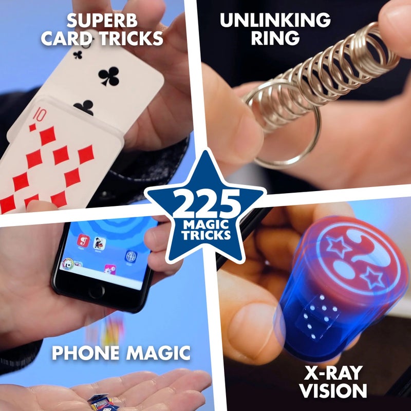 Marvins Magic Marvin’s Magic Deluxe Edition – 225 Amazing Magic Tricks Set for Kids, Complete Magician Kit with Props, Cards & Video Instructions - Image 3